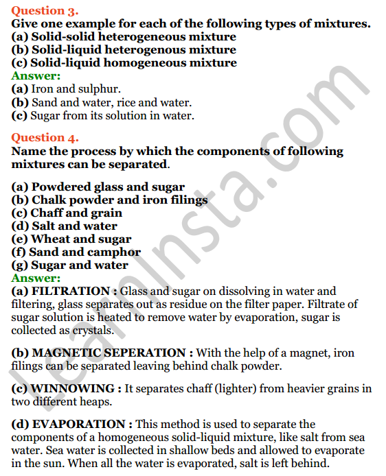 Selina Concise Chemistry Class 6 ICSE Solutions Chapter 5 Pure Substances and Mixtures; Separation of Mixtures 7