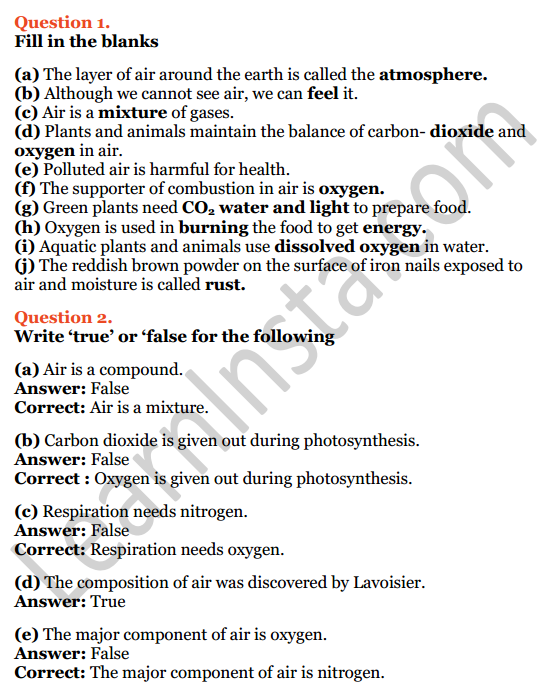 Selina Concise Chemistry Class 6 ICSE Solutions Chapter 6 Air and Atmosphere 12