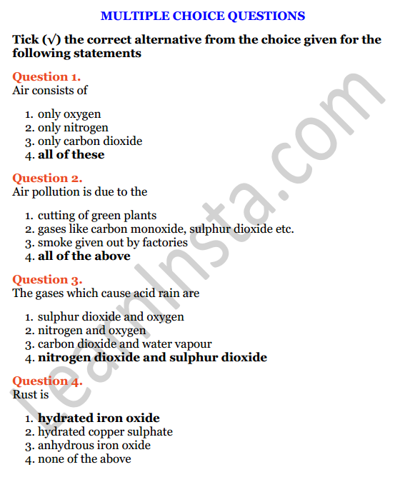Selina Concise Chemistry Class 6 ICSE Solutions Chapter 6 Air and Atmosphere 13