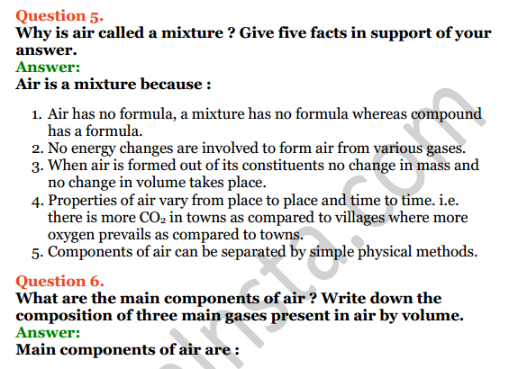 Selina Concise Chemistry Class 6 ICSE Solutions Chapter 6 Air and Atmosphere 2