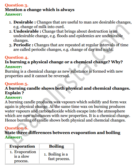 Selina Concise Chemistry Class 7 ICSE Solutions Chapter 2 Physical and Chemical Changes 2