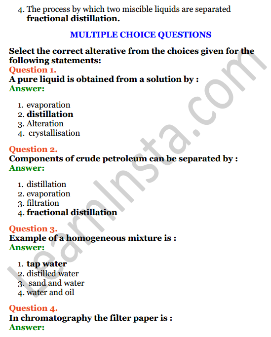Selina Concise Chemistry Class 7 ICSE Solutions Chapter 3 Elements, Compounds and Mixtures 10