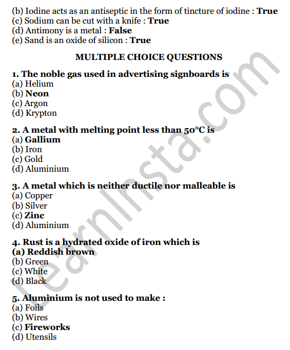 Selina Concise Chemistry Class 7 ICSE Solutions Chapter 6 Metals and Non-metals 6