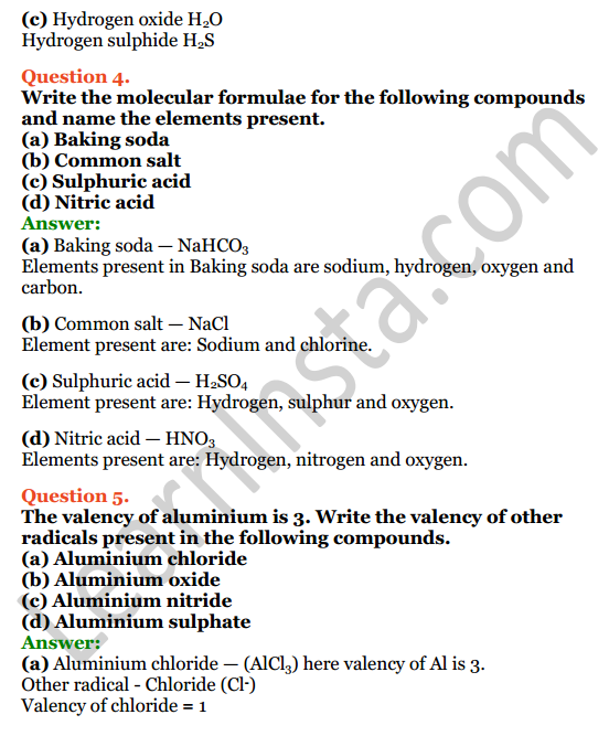 Selina Concise Chemistry Class 8 ICSE Solutions Chapter 5 Language of Chemistry 5