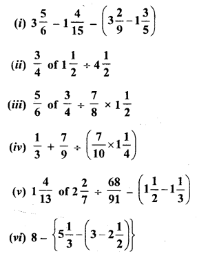 Selina Concise Mathematics Class 6 ICSE Solutions Chapter 14 Fractions Revision Ex Q3