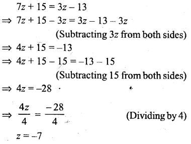 Selina Concise Mathematics Class 6 ICSE Solutions Chapter 22 Simple (Linear) Equations Rev Ex 98
