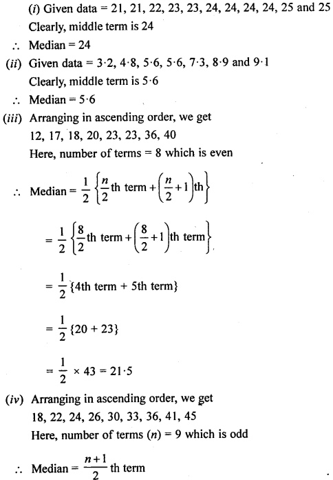 Selina Concise Mathematics Class 6 ICSE Solutions Chapter 34 Mean and Median Ex 34B 9