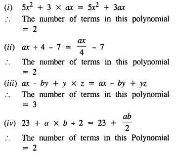 Selina Concise Mathematics Class 8 ICSE Solutions Chapter 11 Algebraic Expressions (Including Operations on Algebraic Expressions) Ex 11A 2