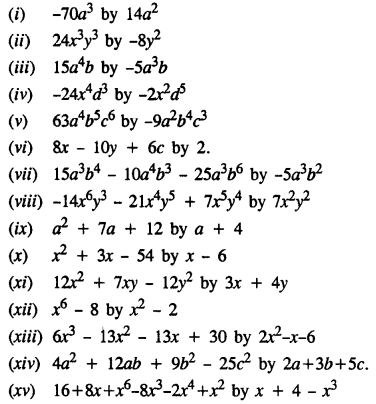 Selina Concise Mathematics Class 8 ICSE Solutions Chapter 11 Algebraic Expressions (Including Operations on Algebraic Expressions) Ex 11D Q1