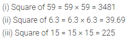 Selina Concise Mathematics Class 8 ICSE Solutions Chapter 3 Squares and Square Roots Ex 3A 1