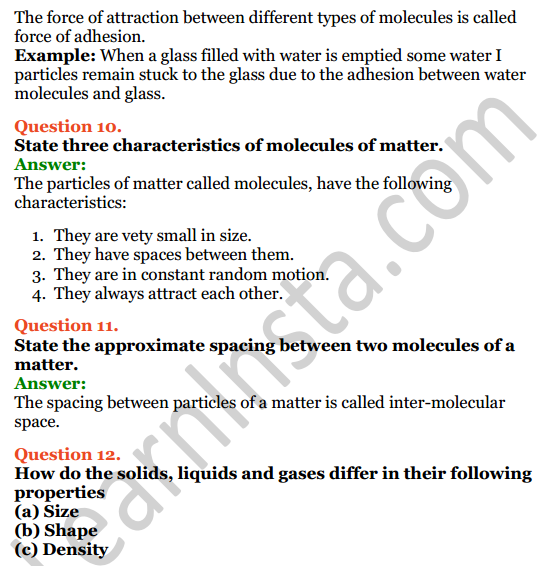 Selina Concise Physics Class 6 ICSE Solutions Chapter 1 Matter 6