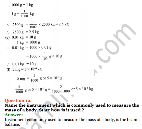 Selina Concise Physics Class 6 ICSE Solutions Chapter 2 Physical Quantities and Measurement 11