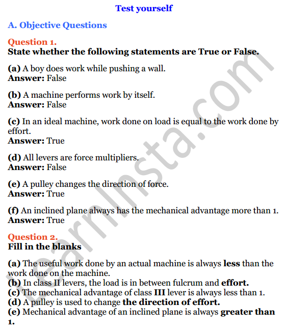 Selina Concise Physics Class 6 ICSE Solutions Chapter 4 Simple Machines 1