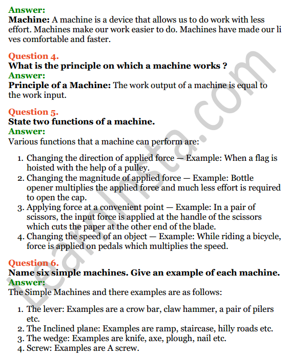 Selina Concise Physics Class 6 ICSE Solutions Chapter 4 Simple Machines 4