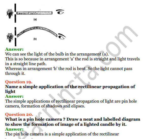 Selina Concise Physics Class 6 ICSE Solutions Chapter 5 Light 9
