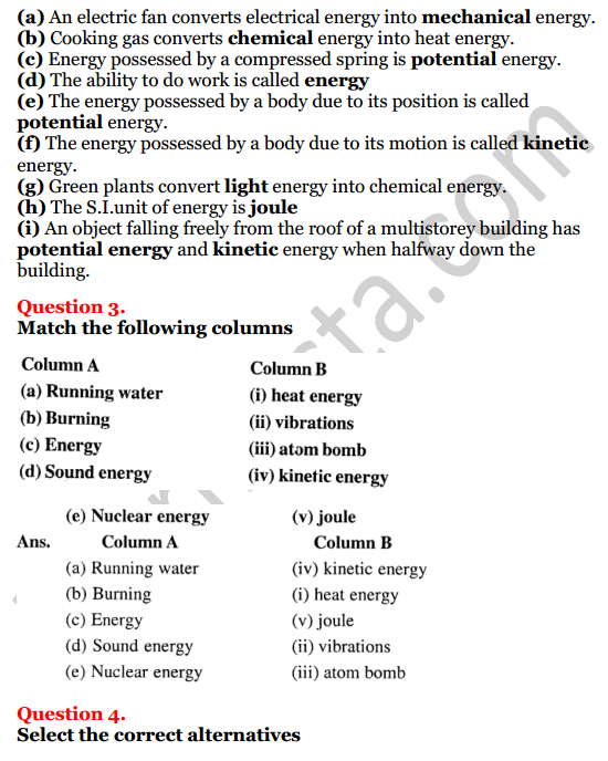 Selina Concise Physics Class 7 ICSE Solutions Chapter 3 Energy 2