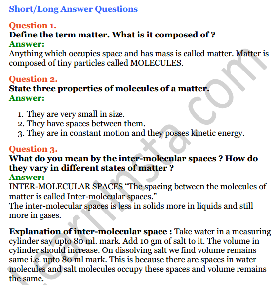 Selina Concise Physics Class 8 ICSE Solutions Chapter 1 Matter 5