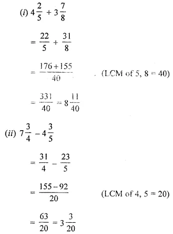 ML Aggarwal Class 8 Solutions for ICSE Maths Chapter 1 Rational Numbers Check Your Progress 2