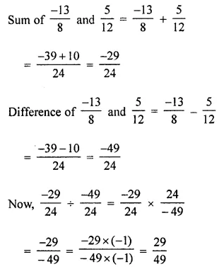 ML Aggarwal Class 8 Solutions for ICSE Maths Chapter 1 Rational Numbers Ex 1.4 9