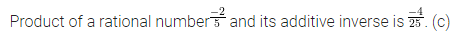 ML Aggarwal Class 8 Solutions for ICSE Maths Chapter 1 Rational Numbers Objective Type Questions 12