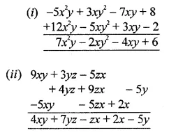 ML Aggarwal Class 8 Solutions for ICSE Maths Chapter 10 Algebraic Expressions and Identities Check Your Progress 1