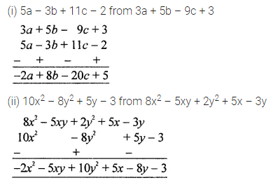 ML Aggarwal Class 8 Solutions for ICSE Maths Chapter 10 Algebraic Expressions and Identities Check Your Progress 2