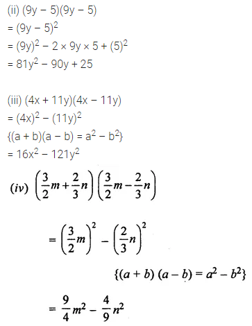 ML Aggarwal Class 8 Solutions for ICSE Maths Chapter 10 Algebraic Expressions and Identities Ex 10.5 2