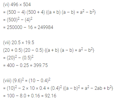 ML Aggarwal Class 8 Solutions for ICSE Maths Chapter 10 Algebraic Expressions and Identities Ex 10.5 6