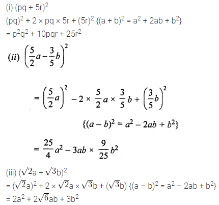 ML Aggarwal Class 8 Solutions for ICSE Maths Chapter 10 Algebraic Expressions and Identities Ex 10.5 8