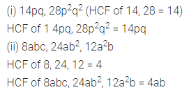 ML Aggarwal Class 8 Solutions for ICSE Maths Chapter 11 Factorisation Check Your Progress 1