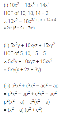 ML Aggarwal Class 8 Solutions for ICSE Maths Chapter 11 Factorisation Check Your Progress 2