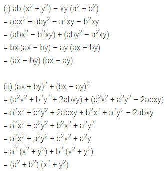 ML Aggarwal Class 8 Solutions for ICSE Maths Chapter 11 Factorisation Ex 11.2 8