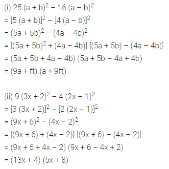 ML Aggarwal Class 8 Solutions for ICSE Maths Chapter 11 Factorisation Ex 11.3 9