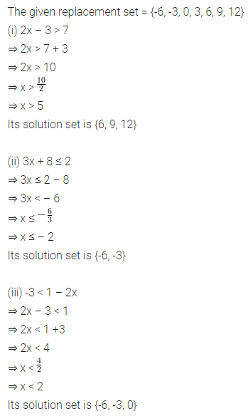 ML Aggarwal Class 8 Solutions for ICSE Maths Chapter 12 Linear Equations and Inequalities in one Variable Ex 12.3 5