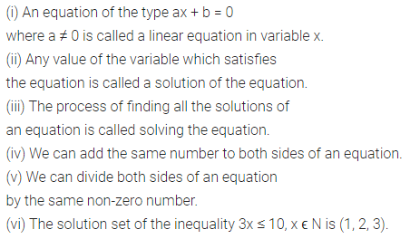 ML Aggarwal Class 8 Solutions for ICSE Maths Chapter 12 Linear Equations and Inequalities in one Variable Objective Type Questions 1