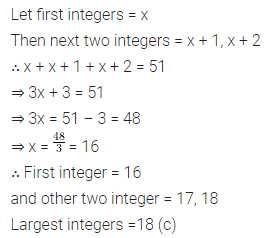 ML Aggarwal Class 8 Solutions for ICSE Maths Chapter 12 Linear Equations and Inequalities in one Variable Objective Type Questions 13