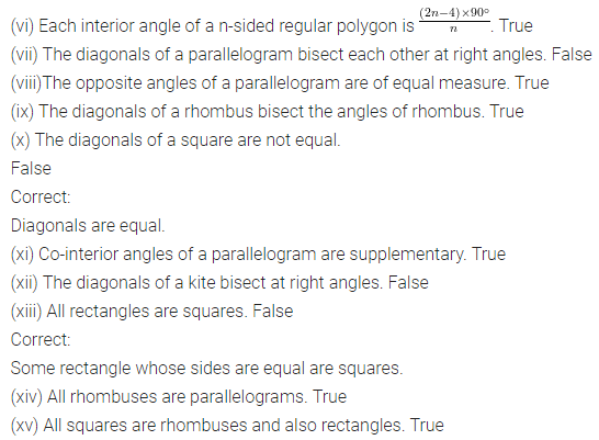 ML Aggarwal Class 8 Solutions for ICSE Maths Chapter 13 Understanding Quadrilaterals Objective Type Questions 4