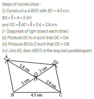 ML Aggarwal Class 8 Solutions for ICSE Maths Chapter 14 Constructions of Quadrilaterals Ex 14.2 3