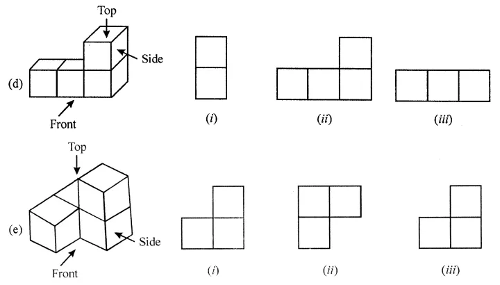 ML Aggarwal Class 8 Solutions for ICSE Maths Chapter 17 Visualising Solid Shapes Ex 17.1 17