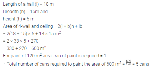 ML Aggarwal Class 8 Solutions for ICSE Maths Chapter 18 Mensuration Check Your Progress 15