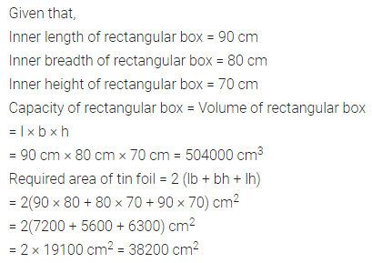 ML Aggarwal Class 8 Solutions for ICSE Maths Chapter 18 Mensuration Check Your Progress 17