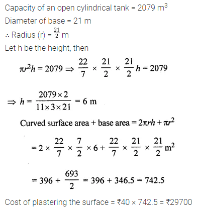 ML Aggarwal Class 8 Solutions for ICSE Maths Chapter 18 Mensuration Check Your Progress 22