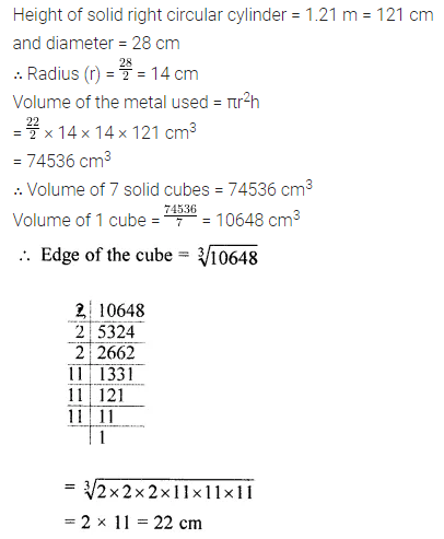 ML Aggarwal Class 8 Solutions for ICSE Maths Chapter 18 Mensuration Check Your Progress 23