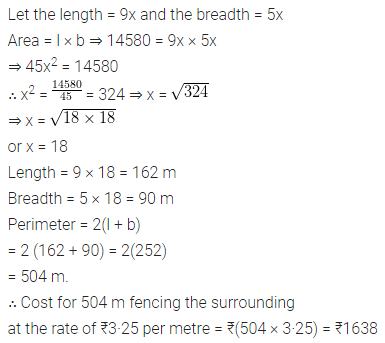 ML Aggarwal Class 8 Solutions for ICSE Maths Chapter 18 Mensuration Ex 18.1 1