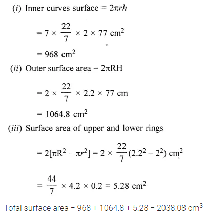 ML Aggarwal Class 8 Solutions for ICSE Maths Chapter 18 Mensuration Ex 18.4 22