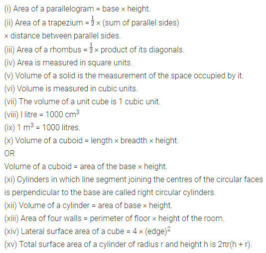 ML Aggarwal Class 8 Solutions for ICSE Maths Chapter 18 Mensuration Objective Type Questions 1