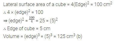 ML Aggarwal Class 8 Solutions for ICSE Maths Chapter 18 Mensuration Objective Type Questions 13