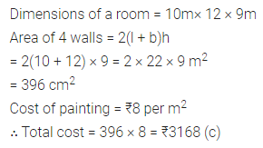 ML Aggarwal Class 8 Solutions for ICSE Maths Chapter 18 Mensuration Objective Type Questions 15