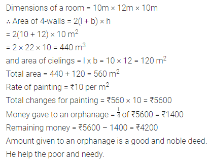 ML Aggarwal Class 8 Solutions for ICSE Maths Chapter 18 Mensuration Objective Type Questions 18