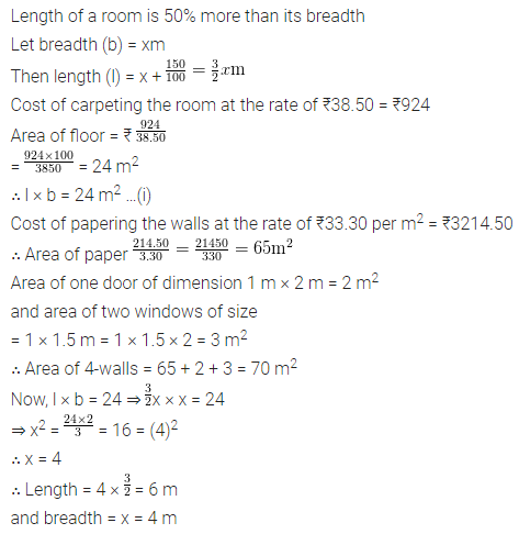 ML Aggarwal Class 8 Solutions for ICSE Maths Chapter 18 Mensuration Objective Type Questions 20